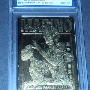 Dan Marino 2000 23kt Gold Miami Dolphins All Time Passing Leader Limited Edition